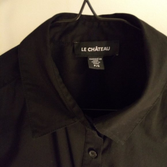 Stretch Poplin Button-Front Blouse - Picture 3 of 7